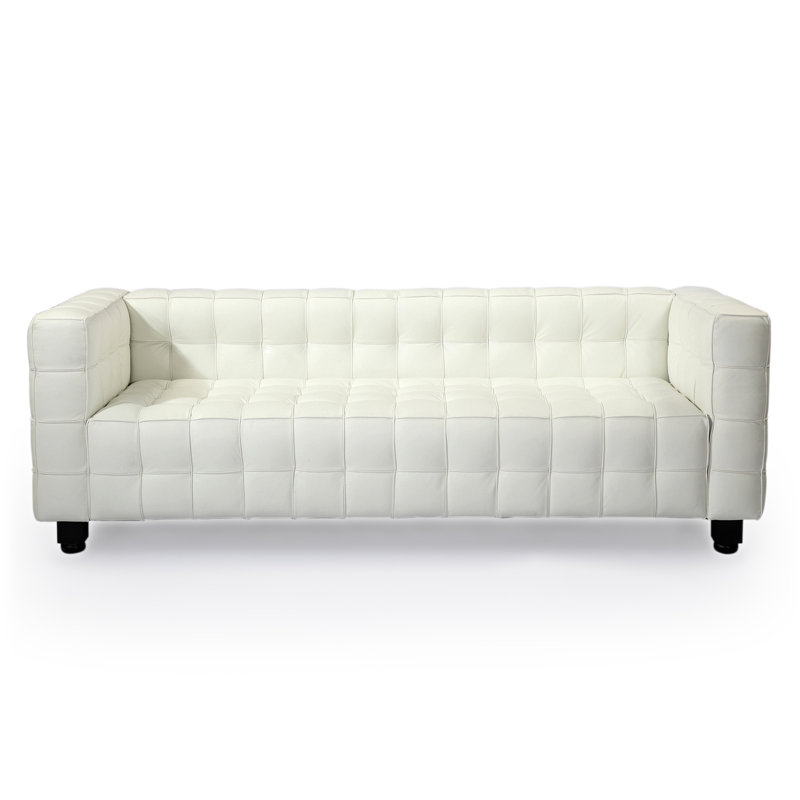 Kardiel Kubus Mid Century Modern Leather Chesterfield Sofa Wayfair